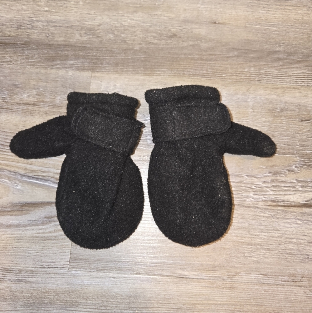 Cozy Black Baby Mittens